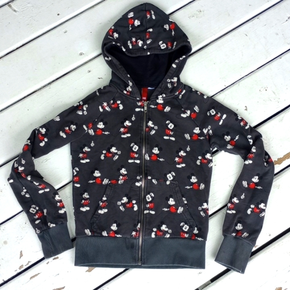 Women's H&M Disney Mickey Mouse colab full zip up hoodie size 36 (small)
